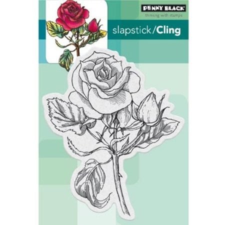 Penny Black Transparent stempel: "Red Blush" Vintage Rose