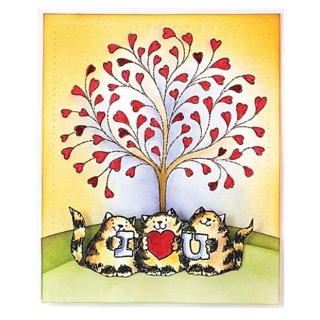 Penny Black timbro trasparente: albero di cuore