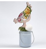 Objekten zum Dekorieren / objects for decorating Hühner, H 26+19,5 cm, 2 sortiert