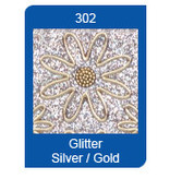 Sticker Micro-Glitter-Sticker, Linien, silber/gold