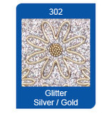 Sticker Micro Glitter Stickers, linjer, sølv / guld
