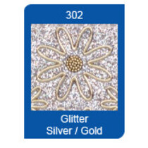 Micro Glitter adesivos, linhas, prata / ouro