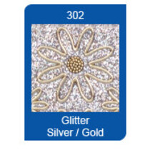 Micro-Glitter-Sticker, Linien, silber/gold