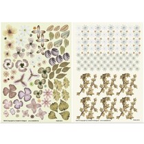 Twin Pack flowerart, brown