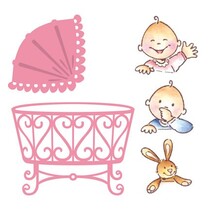 Cutting and embossing stencil + 3 transparent stamps