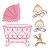 Marianne Design Cutting en embossing stencil + 3 transparante stempels
