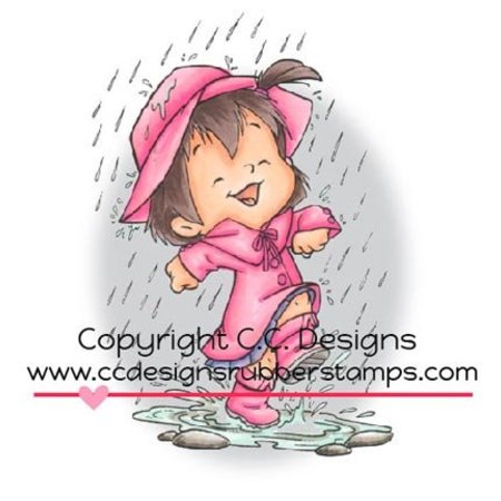 C.C.Designs carimbo de borracha, Puddle Jumping Twila