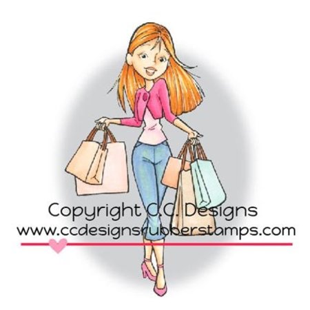 C.C.Designs Gummi stempel, shopping Erica