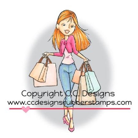 C.C.Designs Rubber stamp, shopping Erica