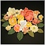 Embellishments / Verzierungen Flores de papel surtido, naranja, amarillo, blanco