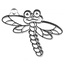 Kinder Bastelsets / Kids Craft Kits Acryl Hangers, Dragonfly, 7x9 cm