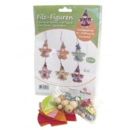 Exlusiv Bastelpackung filt figurer, 6 stykker, 8,5 cm