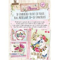 3D Die Bloque: Flores hermosas