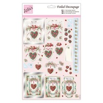 pretty heart motifs, punching bow with silver effect