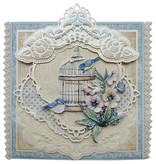 Marianne Design Corte e de estampagem estênceis, LR0281, Creatables, cantos de Petra