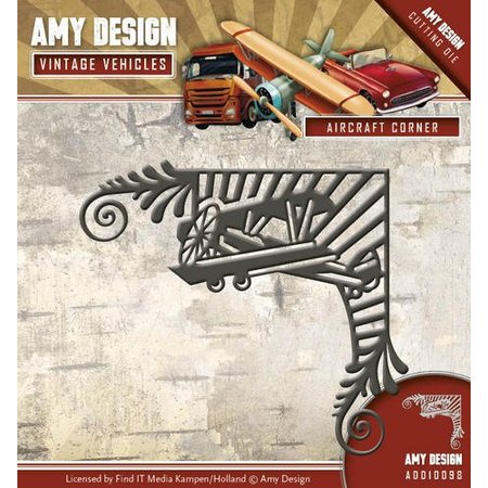 Amy Design Punching template: Aircraft, Vintage Corner