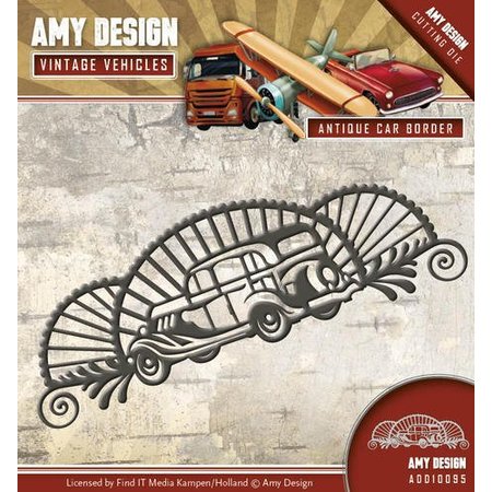 Amy Design Stanzschablone: Auto, Vintage Ecke