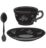 Marianne Design Punzonatura e modello di goffratura, tazza di caffè e tè tazza e cucchiaio