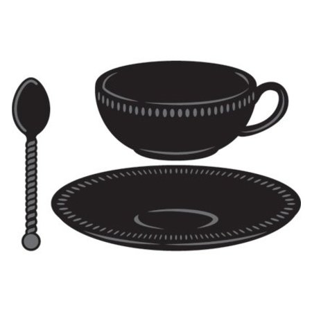 Marianne Design Poinçonnage et modèle de gaufrage, tasse de café et de thé tasse et cuillère