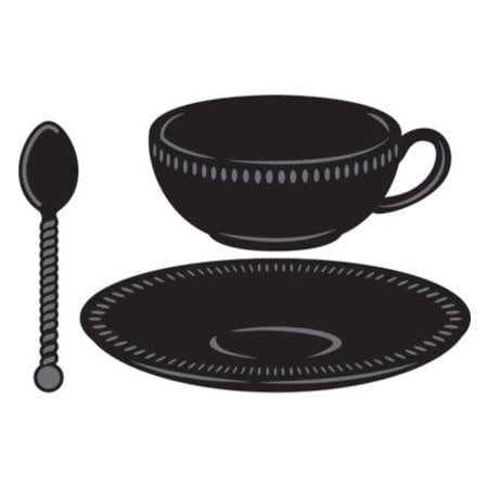 Marianne Design Punzonatura e modello di goffratura, tazza di caffè e tè tazza e cucchiaio
