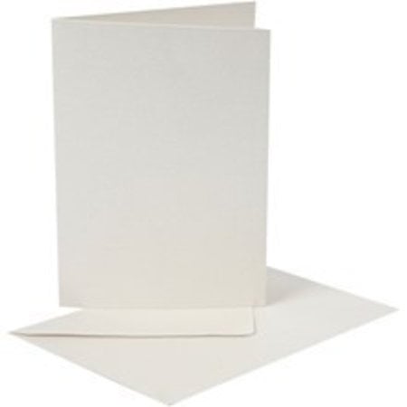 KARTEN und Zubehör / Cards Kort str. 10,5 x15 cm, 10 Set valg: guld, sølv eller creme farve
