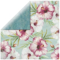 Scrapbookingpapier Pink Hibiscus