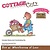 Cottage Cutz NEW Stamping template + stamp: Bear with wheelbarrow