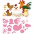 Marianne Design Punching template: Eline's chicken family