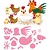 Marianne Design Punching template: Eline's chicken family