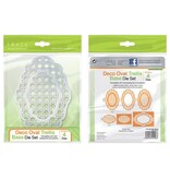 TONIC Stanzschablonen: Deco Oval Trellis (groß:168 x 118 mm)