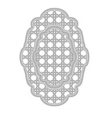 TONIC Stanzschablonen: Deco Oval Trellis (groß:168 x 118 mm)