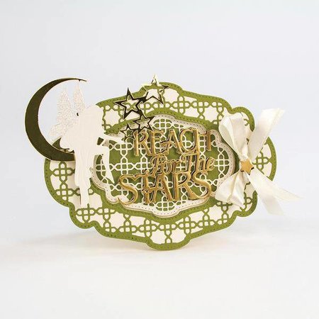 TONIC Stanzschablonen: Deco Oval Trellis (groß:168 x 118 mm)