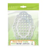 TONIC Stanzschablonen: Deco Oval Trellis (groß:168 x 118 mm)