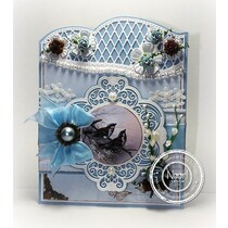 Punching template: Border and flowers