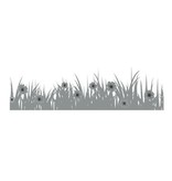 Joy!Crafts Punching template: Border grass with flowers