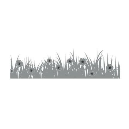 Joy!Crafts Punching template: Border grass with flowers