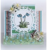 Joy!Crafts Punching template: Border grass with flowers