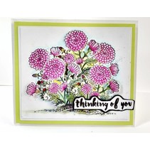 NEW stampen stencil stempel +: Flower