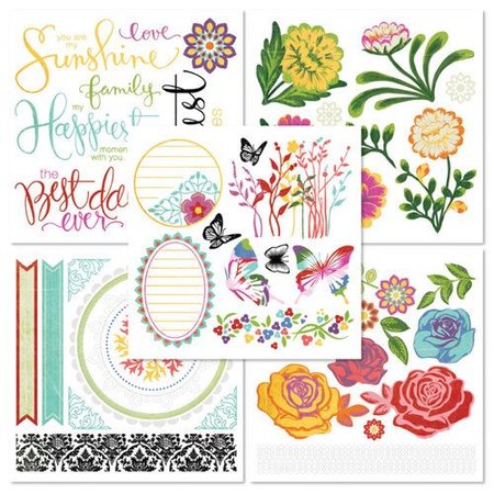 Embellishments / Verzierungen Frotter sur le livre avec 5 feuilles