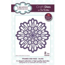 Punching template: Round frame motif