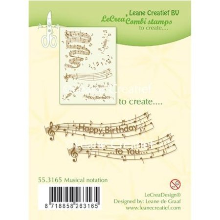 Leane Creatief - Lea'bilities Transparent Stempel: Musical notation