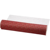 Design felt, W: 45 cm, red with hearts, 1 m