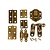 Embellishments / Verzierungen Mini accesorios, tamaño 30 mm, oro antiguo