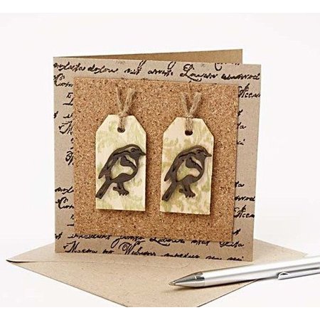 KARTEN und Zubehör / Cards Kort str. 12,5 x12, 5 cm, natur