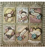 Spellbinders und Rayher Metallschablone Shapeabilities, Fancy framed Tags 3, 4 x 1 - 10,9 x 3,1 cm, 6 Stück