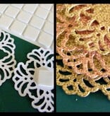 Spellbinders und Rayher Shapeabilities modelo de Metal, Vintage Lace motivos, 2,5 x 2,4-9 cm, um conjunto de 5 modelos!