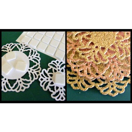 Spellbinders und Rayher Shapeabilities modello di metallo, Vintage Pizzo motivi, 2,5 x 2,4-9 cm, un set di 5 modelli!