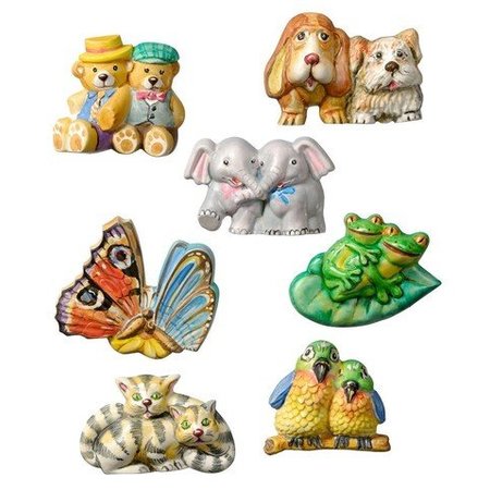 GIESSFORM / MOLDS ACCESOIRES Tierpärchen in Gießform, 6-5 cm, 8-tlg., Materialbedarf 280 g,