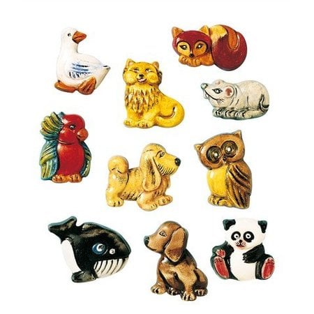 GIESSFORM / MOLDS ACCESOIRES Broches de animales, mohos, 3-4 cm