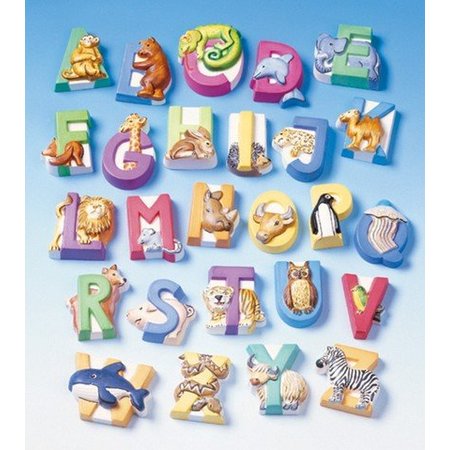 GIESSFORM / MOLDS ACCESOIRES ABC des animaux 26 pièces, 3,4 cm, la consommation de matières 360 g